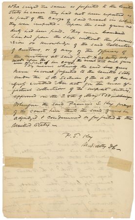 Lot #334 Francis Scott Key: ?The canal ... will raise the price of those lands very considerably? - Image 1