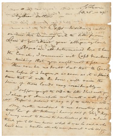 Lot #334 Francis Scott Key: ?The canal ... will raise the price of those lands very considerably? - Image 2