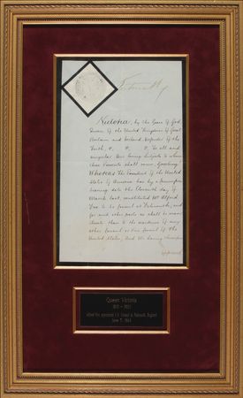 Lot #418 Victoria Signed Document - Image 1