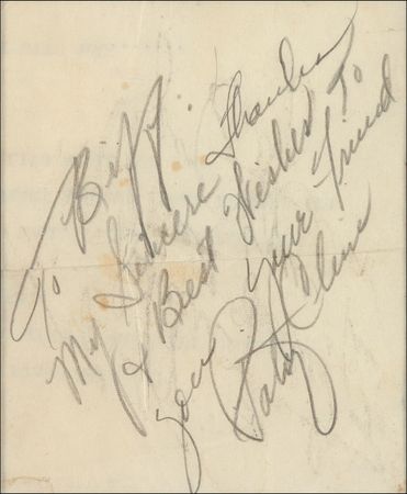 Lot #733 Patsy Cline Signature - Image 2