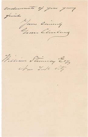 Lot #31 Grover Cleveland Handwritten Letter Signed - Image 2