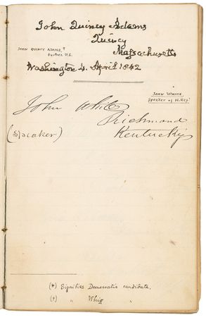 Lot #1 John Quincy Adams and Millard Fillmore