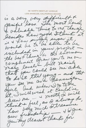 Lot #1188 Natalie Wood: ?HOW BLOODY SAD & UNHAPPY I AM?: WOOD writes to Ruth Gordon with regrets for not being able to appear in a play - Image 2