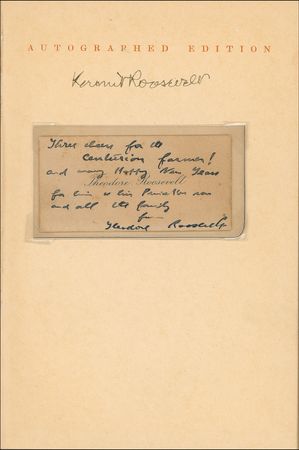 Lot #187 Theodore Roosevelt: Sending New Year’s greetings - Image 1