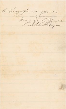 Lot #460 John A. Logan: ?AN OUTRAGE UPON DECENCY & HUMANITY & JUSTICE?: Logan fights for Union veterans? rights a year after the end of the Civil War - Image 1