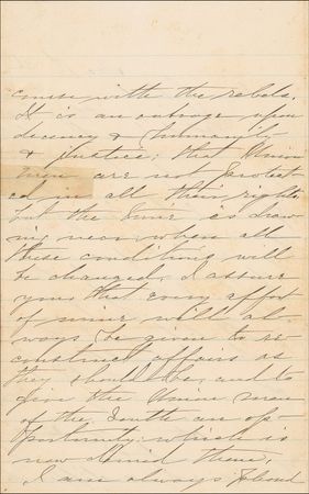 Lot #460 John A. Logan: ?AN OUTRAGE UPON DECENCY & HUMANITY & JUSTICE?: Logan fights for Union veterans? rights a year after the end of the Civil War - Image 2