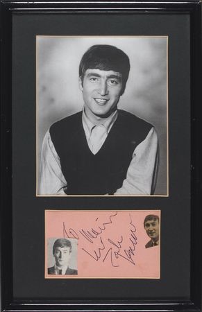 Lot #713 The Beatles: John Lennon Signature - Image 1