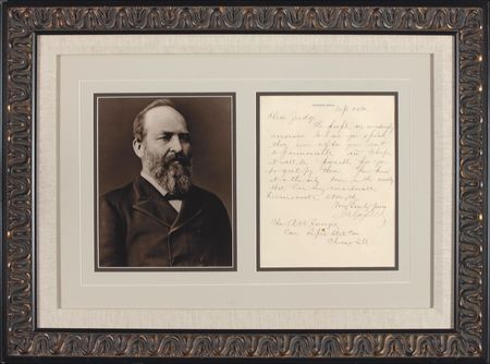 Lot #74 James A. Garfield: Garfield asks for help in Painesville: “You know it is the only town in the county that has any considerable Democratic strength.” - Image 1