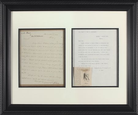 Lot #255 Aaron Burr: Burr works to set up a meeting before leaving the country - Image 1