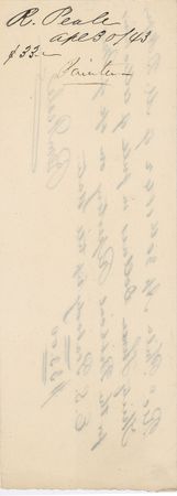 Lot #616 Rembrandt Peale Signed Document - Image 2