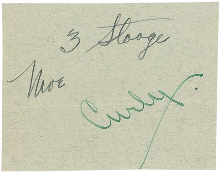 Lot #1163 Three Stooges Signature - Image 1