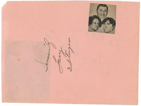 Lot #1163 Three Stooges Signature - Image 2