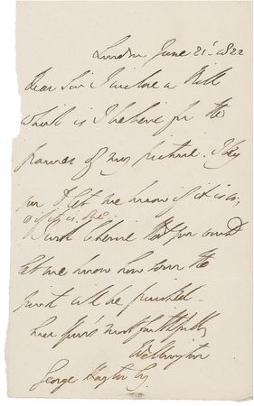 Lot #485 Duke of Wellington: To renowned artist George Hayter - Image 2