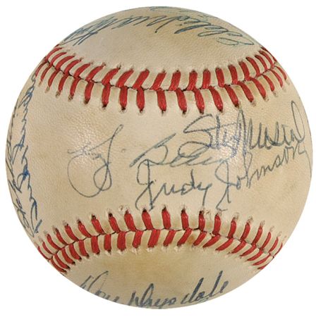 Lot #1228 Baseball Hall of Famers Baseball - Image 1
