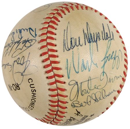 Lot #1228 Baseball Hall of Famers Baseball - Image 2