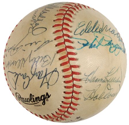 Lot #1228 Baseball Hall of Famers Baseball - Image 3