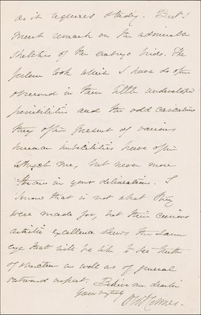 Lot #580 Oliver Wendell Holmes, Sr.: ?ALL ... WHO HAVE BEEN STARTLED BY MR. DARWIN?S SUGGESTION?: HOLMES writes on marine biology - Image 2