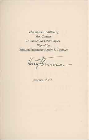 Lot #209 Harry S. Truman Book - Image 2