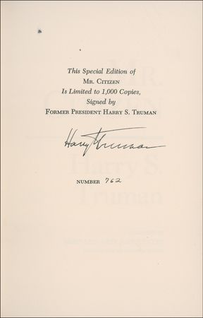 Lot #209 Harry S. Truman Book - Image 3