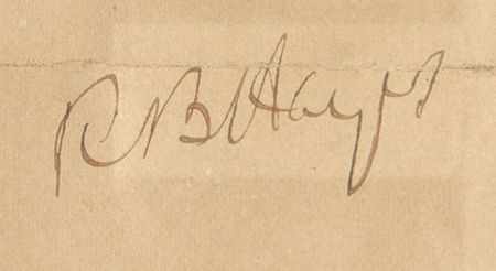 Lot #89 Rutherford B. Hayes: Signing a ship’s papers for a whaling voyage - Image 2
