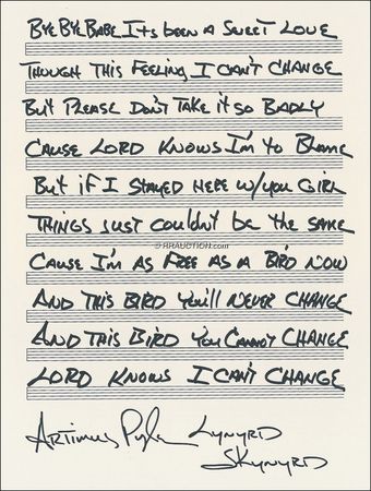 Lot #773 Lynyrd Skynyrd: Artimus Pyle: ?If I leave here tomorrow? - Image 2