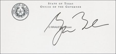 Lot #13 George W. Bush Signature