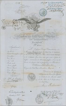 Lot #9 James Buchanan: As Ambassador to Great