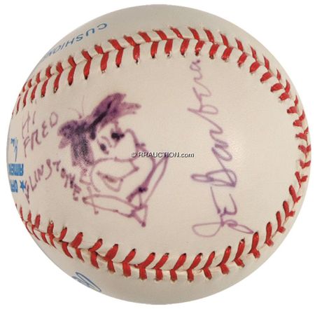 Lot #676 Bill Hanna and Joe Barbera Baseball - Image 1