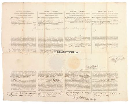 Lot #219 Martin Van Buren Signed Document - Image 1