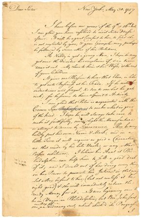 Lot #300 Benjamin Franklin: “IF A MAN IS DETECTED IN THE SMALLEST FRAUD IT SOON BECOMES PUBLICK”: Rare, early, wisdom-filled ALS from BENJAMIN FRANKLIN to his sister, including sound advice from his well-known maxims - Image 1