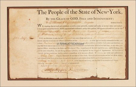 Lot #327 John Jay Signed Document - Image 1