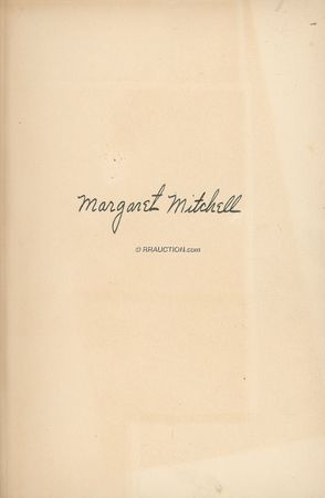 Lot #608 Margaret Mitchell: TOMORROW IS ANOTHER DAY: MITCHELL signs a first printing of GONE WITH THE WIND - Image 1