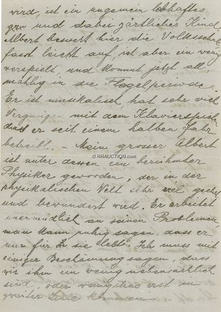 Lot #290 Albert Einstein: “THE SABER-RATTLING HAS LITTLE MEANING”: EINSTEIN—who, in the words of his wife, “lives only for ... his [physics] problems”—writes at the dawn of the Balkan War - Image 1