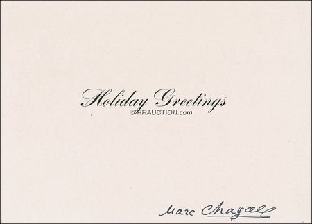 Lot #548 Marc Chagall Christmas Card - Image 1