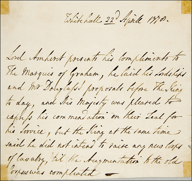 Lot 197 Lord Jeffrey Amherst: One of the first practitioners of germ warfare