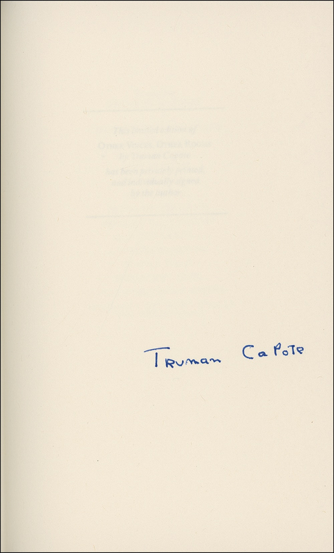 Lot 559 Truman Capote Book