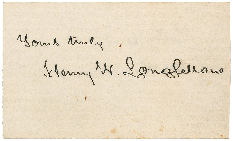 Lot 602 Henry Wadsworth Longfellow: Henry Wadsworth Longfellow