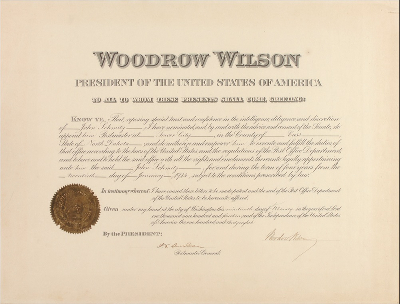 Lot 186 Woodrow Wilson: Woodrow Wilson
