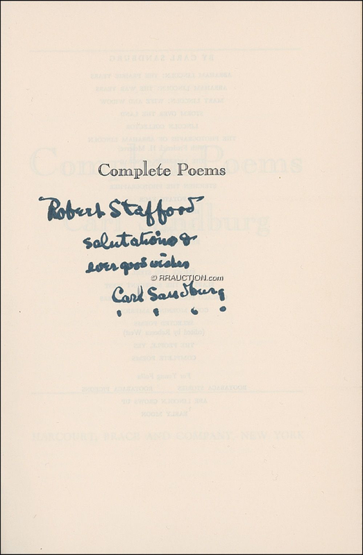 Lot 632 Carl Sandburg: Carl Sandburg