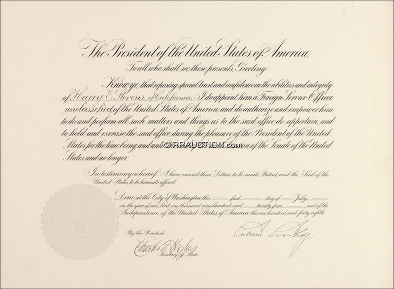 Lot 38 Calvin Coolidge: Calvin Coolidge