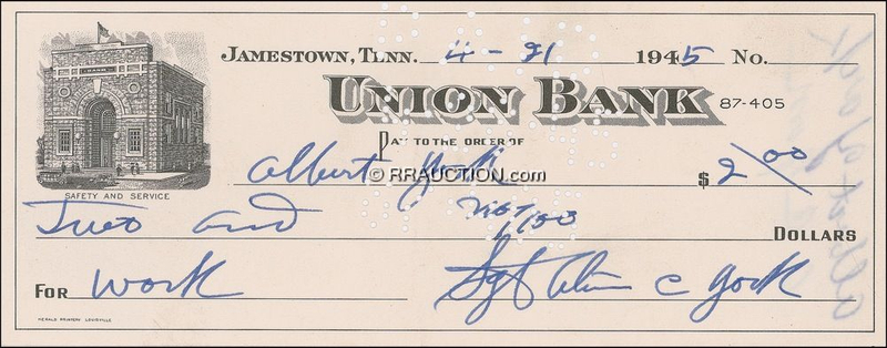 Lot 496 Sgt. Alvin York: Sgt. Alvin York