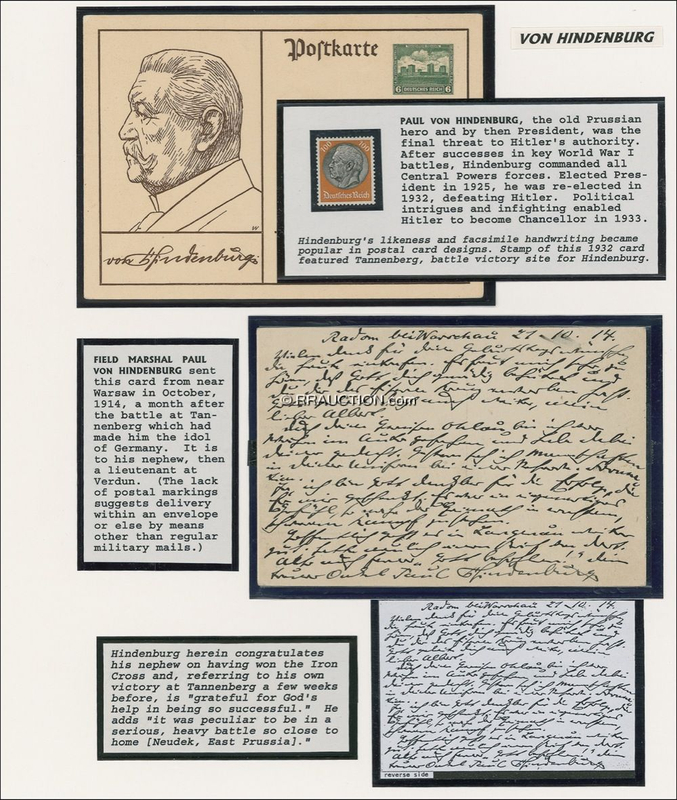 Lot 442 Paul von Hindenburg: Paul von Hindenburg