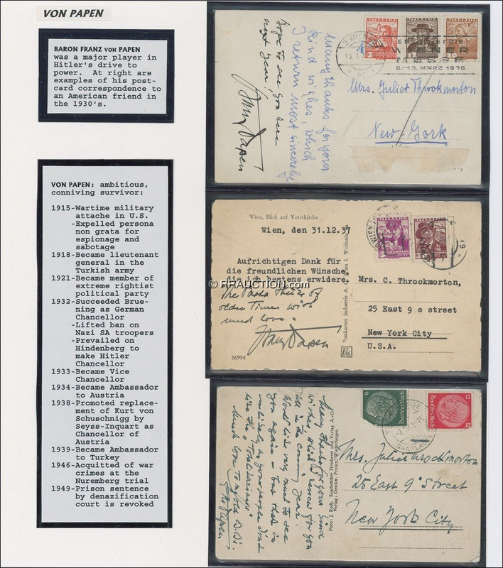 Lot 475 Franz von Papen: Franz von Papen