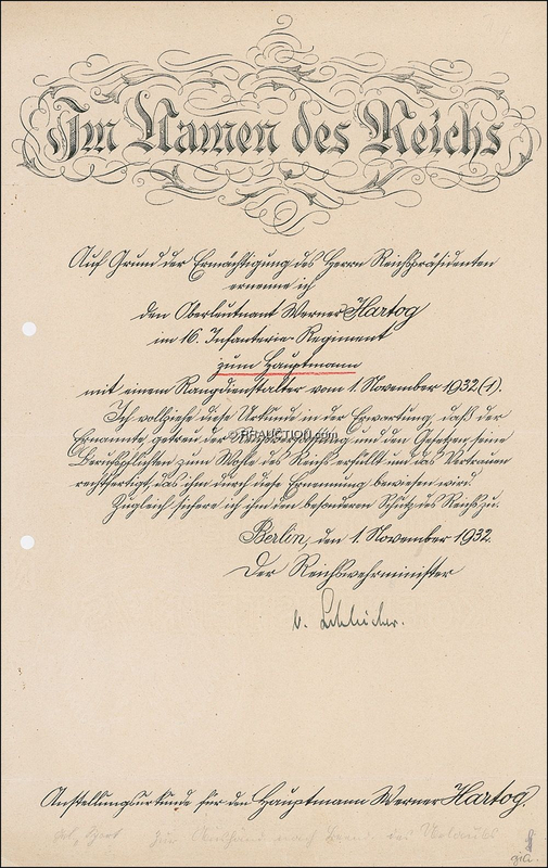 Lot 485 Kurt von Schleicher: Kurt von Schleicher