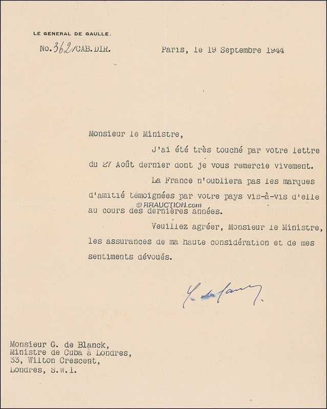 Lot 236 Charles de Gaulle: Charles de Gaulle