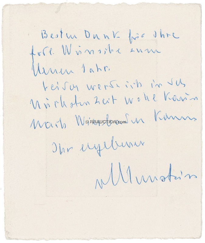 Lot 464 Erich von Manstein: Erich von Manstein