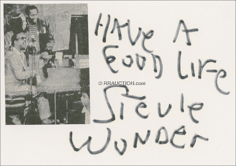 Lot 892 Stevie Wonder: Stevie Wonder