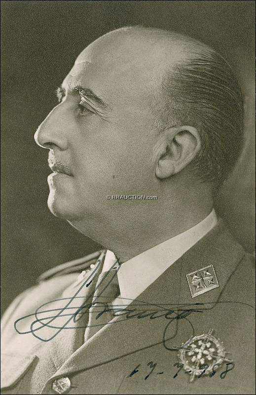Lot 265 Francisco Franco: Francisco Franco