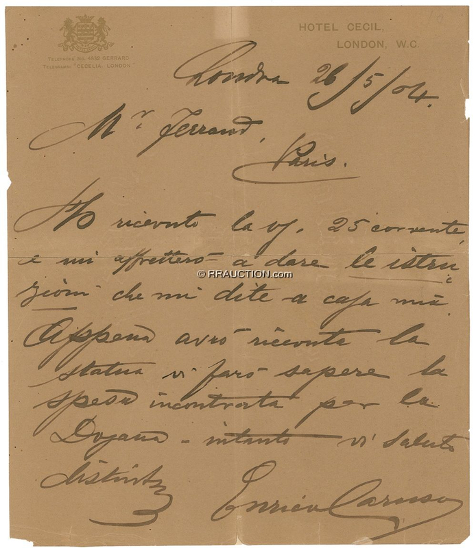 Lot 747 Enrico Caruso: Enrico Caruso