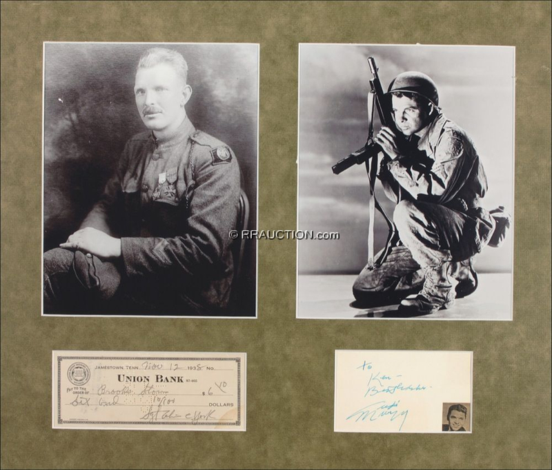 Lot 1155 Audie Murphy and Sgt. Alvin York: Audie Murphy and Sgt. Alvin York